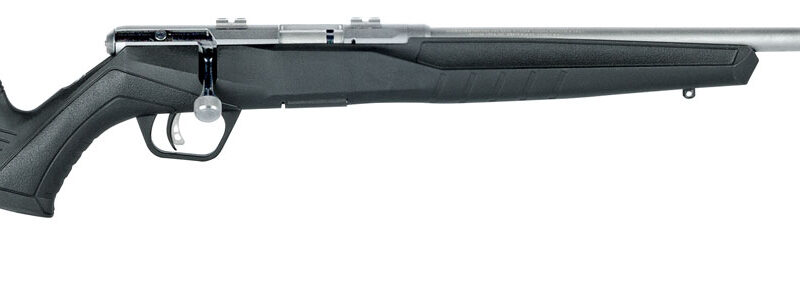 Savage Arms 70502 B Series FVSS Full Size 22 WMR 10+1 21" Matte Button Rifled Barrel, Matte Drilled & Tapped Stainless Steel Receiver, Matte Black Fixed Synthetic Stock, Right Hand