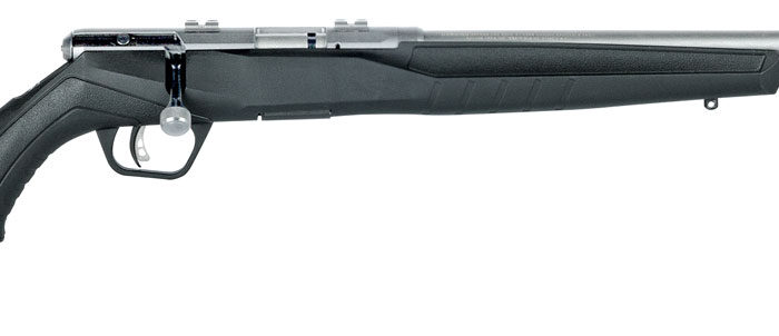 Savage Arms 70802 B Series FVSS Full Size 17 HMR 10+1 21" Matte Heavy Varmint Barrel, Matte Drilled & Tapped Stainless Steel Receiver, Matte Black Fixed Synthetic Stock, Right Hand