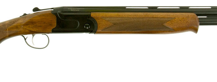 Stevens 22154 555 Compact 20 Gauge 3" 2rd 24" Black Semi-Gloss Over/Under Vent Rib Barrel, Oiled Turkish Walnut Stock Ambidextrous Hand