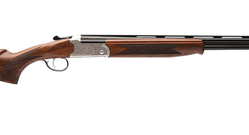 Stevens 22595 555 E 410 Gauge 3" 26" Over/Under Vent Rib Barrel, Silver Engraved Receiver, Oiled Turkish Walnut Stock, Includes Five Chokes