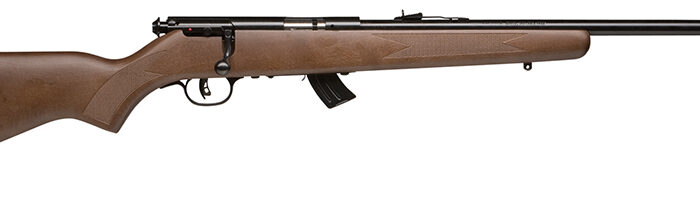 Savage Arms 20700 Mark II G Full Size 22 LR 10+1 21" Matte Black Sporter Barrel, Matte Black Drilled & Tapped Carbon Steel Receiver, Satin Brown Fixed Wood Stock, Right Hand