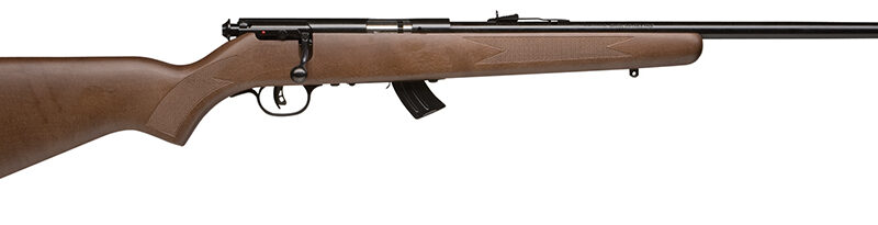 Savage Arms 20700 Mark II G Full Size 22 LR 10+1 21" Matte Black Sporter Barrel, Matte Black Drilled & Tapped Carbon Steel Receiver, Satin Brown Fixed Wood Stock, Right Hand