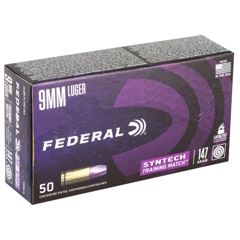 FEDERAL AE 9MM 147G SYNTEC MTCH TSJ 50RD BX 10/CASE