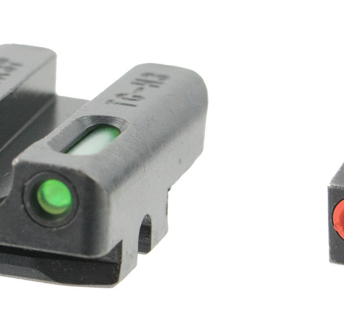 TruGlo TG13WA3PC TFX Pro  Black | Green Tritium & Fiber Optic Orange Outline Front Sight Green Tritium & Fiber Optic Rear Sight