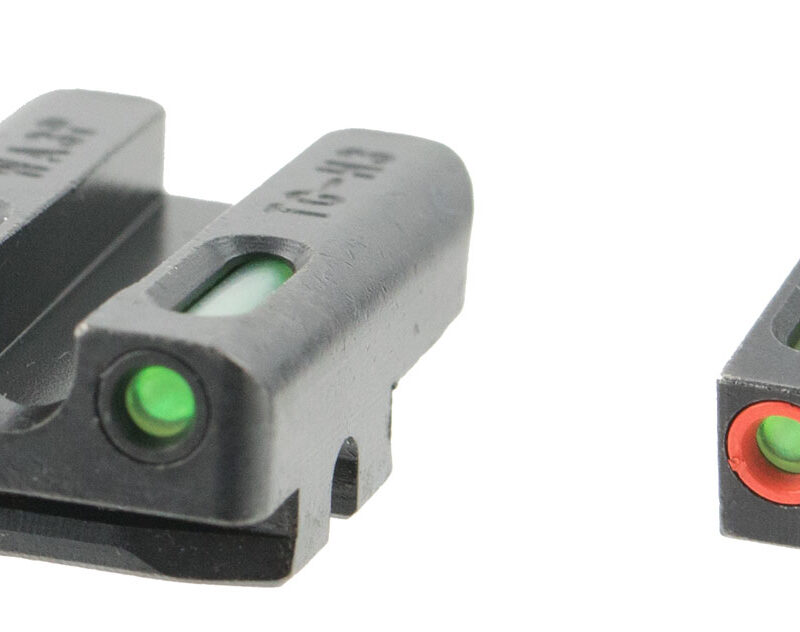TruGlo TG13WA3PC TFX Pro  Black | Green Tritium & Fiber Optic Orange Outline Front Sight Green Tritium & Fiber Optic Rear Sight