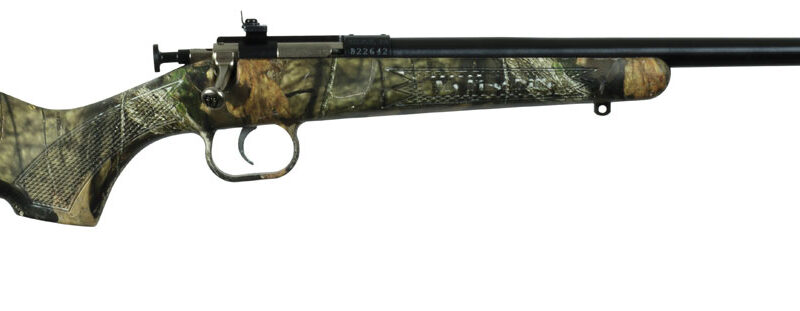 Crickett KSA2163 Youth  22 LR 1rd 16.12" Blued Barrel & Receiver, Fixed Front/Adjustable Rear Peep Sight, Hydro Dipped Mossy Oak Break-Up Synthetic Stock w/11.5" LOP, Rebounding Firing Pin Safety