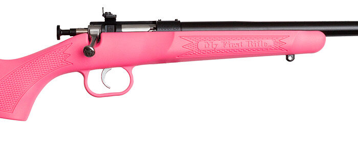 Crickett KSA2220 Youth  22 LR 1rd 16.12" Blued Single Shot Barrel, Blued Stainless Steel Receiver, Pink Fixed Synthetic Stock, Right Hand