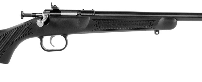 Crickett KSA2280 Youth  22 WMR 1rd 16.12" Blued Barrel & Receiver, Fixed Front/Adjustable Rear Peep Sights, Black Synthetic Stock w/11.5" LOP, Rebounding Firing Pin Safety