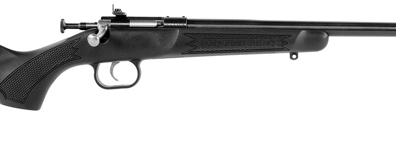 Crickett KSA2280 Youth  22 WMR 1rd 16.12" Blued Barrel & Receiver, Fixed Front/Adjustable Rear Peep Sights, Black Synthetic Stock w/11.5" LOP, Rebounding Firing Pin Safety