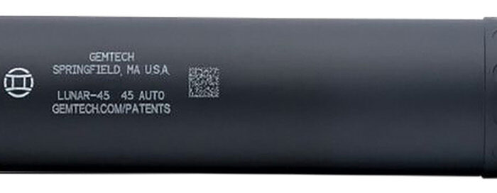 Gemtech 12126 Lunar-45  45 ACP 1.375" Black Aluminum/Titanium .578-28 tpi
