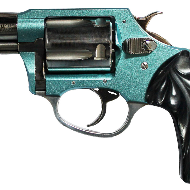 Charter Arms 53879 Undercover Lite Blue Diamond 38 Special 5rd 2" Hi-Polished Stainless Barrel/Cylinder, Aluminum Frame w/Blue Diamond Finish, Finger Grooved Black Rubber Grip