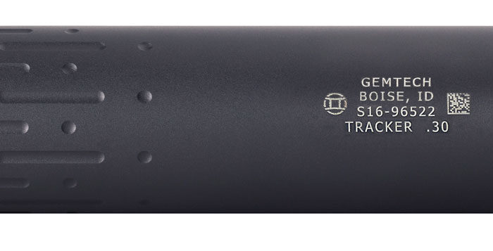Gemtech 12116 Tracker  30 Cal 1.6" Black Hardcoat Anodized Aluminum 5/8"-24 tpi