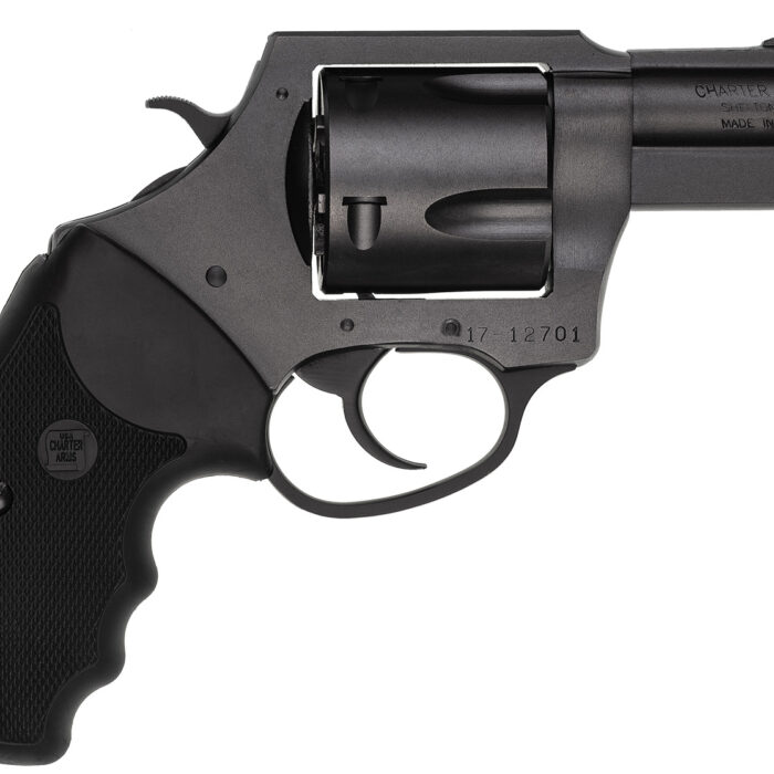 Charter Arms 64520 Pitbull  45 ACP, 5 Shot 2.50" Black Nitride Steel Barrel, Cylinder & Frame w/Black Finger Grooved Rubber Grip