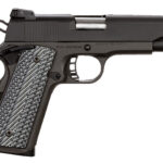 Rock Island 51487 Rock Ultra MS 45 ACP Caliber with 4.25" Barrel, 8+1 Capacity, Overall Black Parkerized Finish Steel, Beavertail Frame, Serrated Slide & Black/Gray G10 Grip 1 35197