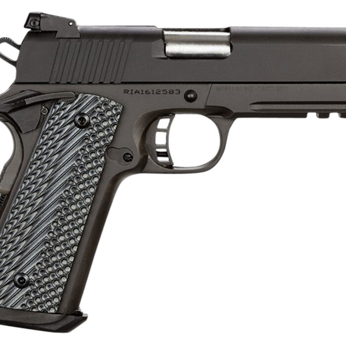 Rock Island 51994 Tac Ultra MS 10mm Auto Caliber with 4.25" Barrel, 8+1 Capacity, Overall Black Parkerized Finish Steel, Picatinny Rail/Beavertail Frame, Serrated Slide & Black/Gray G10 Grip