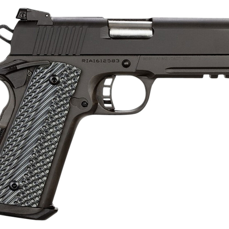 Rock Island 51994 Tac Ultra MS 10mm Auto Caliber with 4.25" Barrel, 8+1 Capacity, Overall Black Parkerized Finish Steel, Picatinny Rail/Beavertail Frame, Serrated Slide & Black/Gray G10 Grip