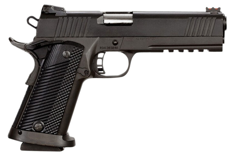 Rock Island 51679 Tac Ultra FSHC 9mm Luger Caliber with 5" Barrel, 17+1 Capacity, Overall Black Parkerized Finish Steel, Picatinny Rail/Beavertail Frame, Serrated Slide & Black G10 Grip