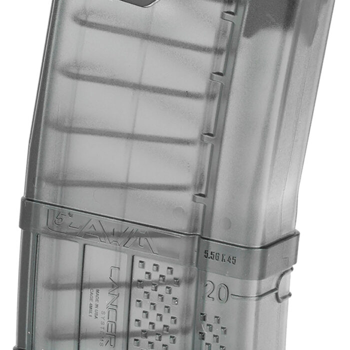 Lancer 999000232002 L5AWM  Smoke Detachable 20rd 223 Rem/300 Blackout/5.56x45mm NATO for AR-15