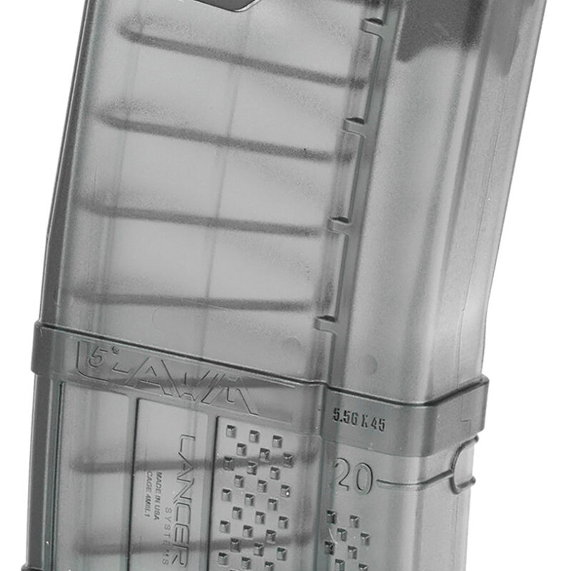 Lancer 999000232002 L5AWM  Smoke Detachable 20rd 223 Rem/300 Blackout/5.56x45mm NATO for AR-15