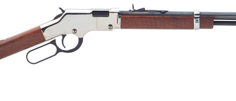 Henry H004SM Golden Boy Silver 22 WMR Caliber with 12+1 Capacity, 20" Blued Barrel, Nickel-Plated Metal Finish & American Walnut Stock Right Hand (Full Size)