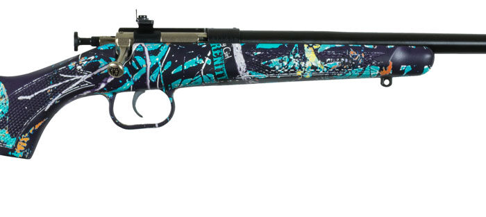 Crickett KSA2172 Youth  22 LR 1rd 16.12" Blued Barrel & Receiver, Fixed Front/Adjustable Rear Peep Sights, Muddy Girl Serenity Synthetic Stock w/11.5" LOP, Rebounding Firing Pin Safety