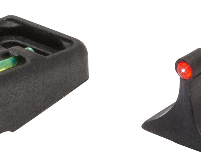 TruGlo TG961R Slug Gun Series  Black | Red Fiber Optic Front Sight Green Fiber Optic Rear