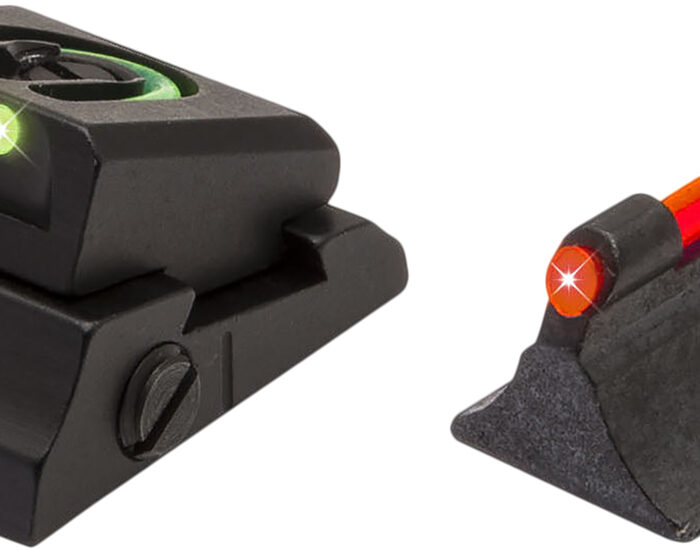 TruGlo TG961M Slug Gun Series  Black | Red Fiber Optic Front Sight Green Fiber Optic Rear