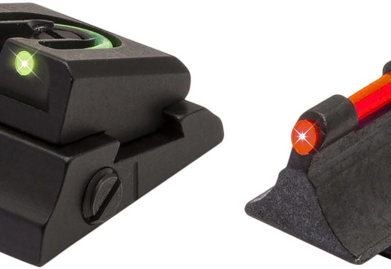 TruGlo TG961M Slug Gun Series  Black | Red Fiber Optic Front Sight Green Fiber Optic Rear