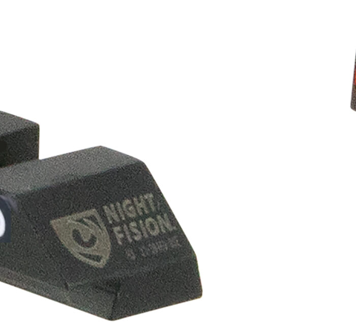 Night Fision GLK003003OGW Tritium Night Sights For Glock  Green Tritium Orange Outline Front Sight- Green Tritium White Outline Rear Sight Glock 42/43/43X