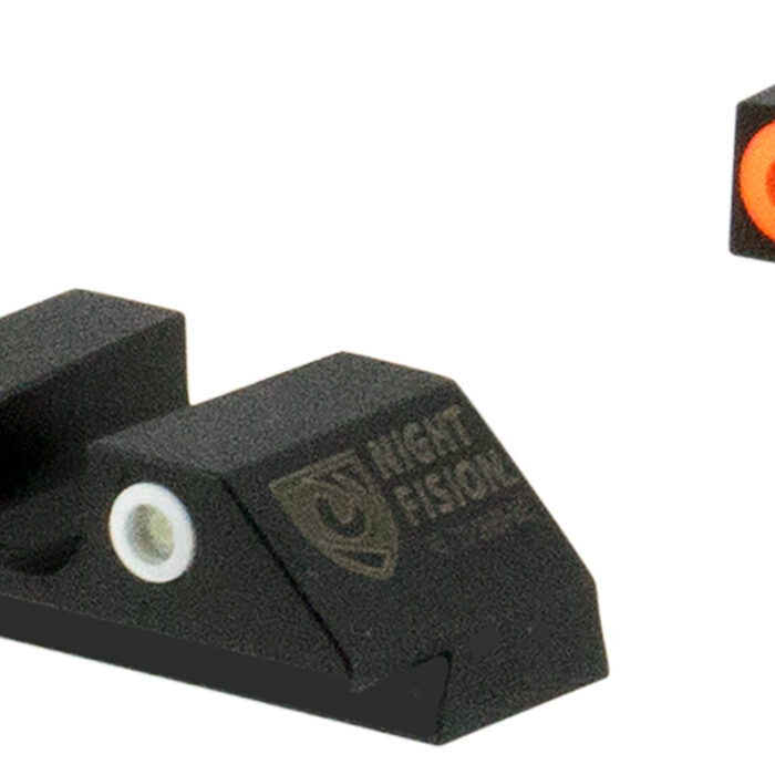 Night Fision GLK003007OGZ Tritium Night Sights For Glock  Green Tritium Orange Outline Front Sight- Green Tritium White Outline Rear Sight Glock 42/43/43X