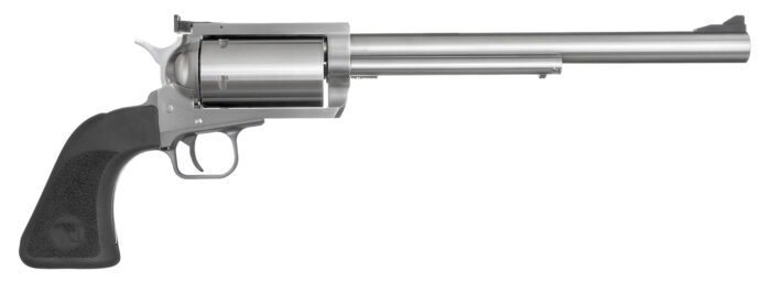 Magnum Research BFR444M BFR Long Cylinder Large Frame 444 Marlin 5 Shot, 10" Brushed Stainless Steel Barrel, Cylinder & Frame, Black Hogue Rubber Grip, Exposed Hammer