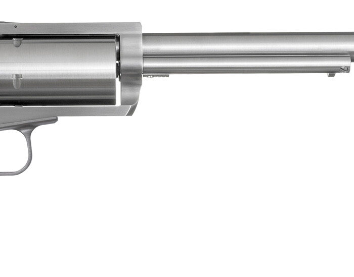 Magnum Research BFR444M BFR Long Cylinder Large Frame 444 Marlin 5 Shot, 10" Brushed Stainless Steel Barrel, Cylinder & Frame, Black Hogue Rubber Grip, Exposed Hammer