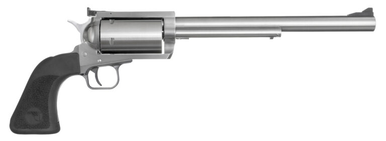 Magnum Research BFR444M BFR Long Cylinder Large Frame 444 Marlin 5 Shot, 10" Brushed Stainless Steel Barrel, Cylinder & Frame, Black Hogue Rubber Grip, Exposed Hammer
