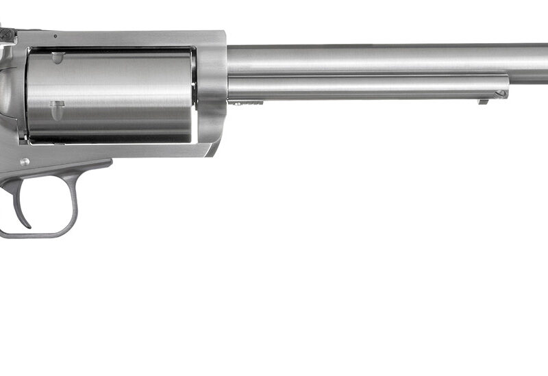Magnum Research BFR444M BFR Long Cylinder Large Frame 444 Marlin 5 Shot, 10" Brushed Stainless Steel Barrel, Cylinder & Frame, Black Hogue Rubber Grip, Exposed Hammer