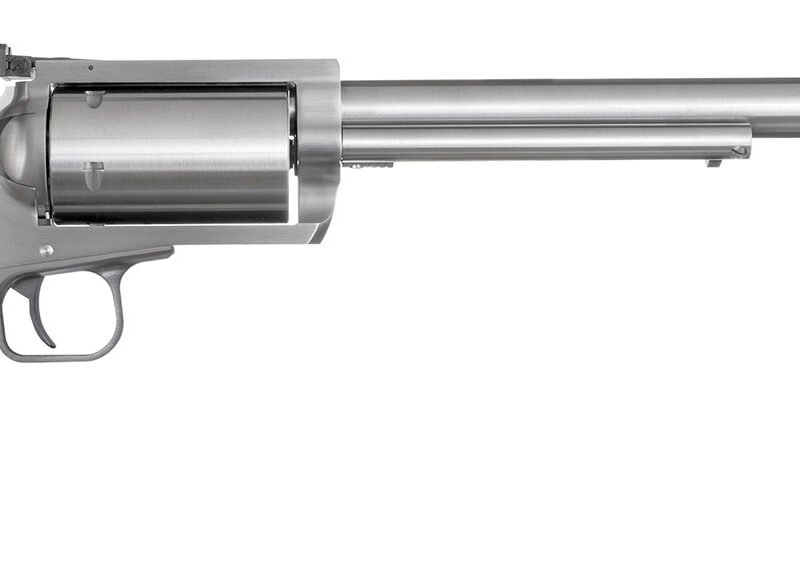 Magnum Research BFR460SW10 BFR Long Cylinder Large Frame 460 S&W Mag 5 Shot, 10" Brushed Stainless Steel Barrel, Cylinder & Frame, Black Rubber Grip, Exposed Hammer