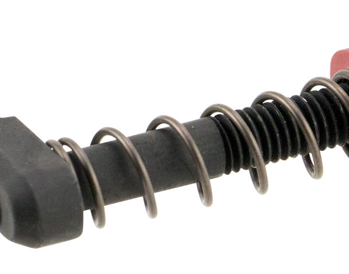 Strike Industries ARSMCRED Magazine Catch  made of Black Steel with Red 6061-T6 Aluminum Release Button for AR-Platform