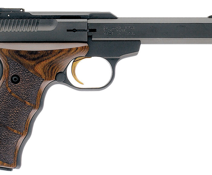 Browning 051428490 Buck Mark Plus UDX *CA Compliant 22 LR 10+1 5.50" Matte Black Slab Side Barrel, Matte Black Serrated Slide & Aluminum Frame, Finger Groove Laminate Grip