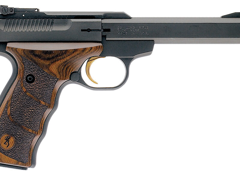 Browning 051428490 Buck Mark Plus UDX *CA Compliant 22 LR 10+1 5.50" Matte Black Slab Side Barrel, Matte Black Serrated Slide & Aluminum Frame, Finger Groove Laminate Grip