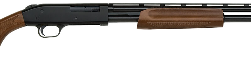 Mossberg 50104 500 All Purpose Full Size 410 Gauge Pump 3" 5+1 24" Blued Vent Rib Barrel, Blued Integral Scope Mount Steel Receiver, Fixed Hardwood Stock, Right Hand, Accu-Set Chokes