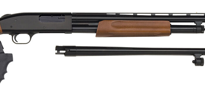 Mossberg 54169 500 Combo 12 Gauge 5+1 3" Blued 28" Vent Rib/18.5" Security Barrels, Blued Steel Receiver, Dual Extractors, Fixed Wood w/Black Pistol Grip Stock, Includes Cylinder Bore Accu-Set Choke