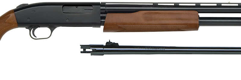 Mossberg 54188 500 Bantam Combo Youth 20 Gauge Pump 3" 5+1 Blued 22" Vent Rib/24" Fully-Rifled Barrels, Blued Steel Receiver, Fixed Wood Stock, Right Hand, Accu-Set Full Rifled Bore Choke