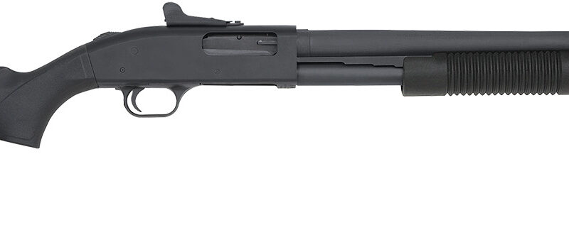 Mossberg 51663 590A1  12 Gauge Pump 3" 8+1 20" Black Parkerized Heavy-Walled Barrel, Black Parkerized Drilled & Tapped Receiver, Black Fixed Synthetic Stock
