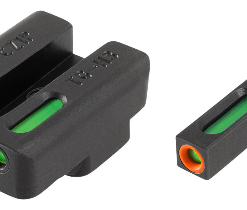TruGlo TG13CZ1PC TFX Pro  Black | Green Tritium & Fiber Optic Orange Outline Front Sight Green Tritium & Fiber Optic Rear Sight