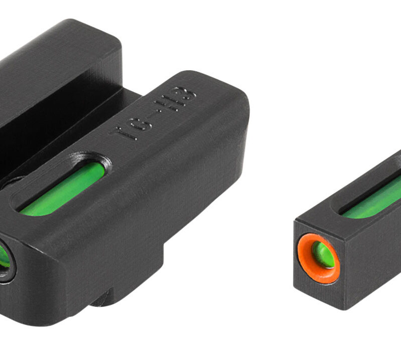 TruGlo TG13GL2PC TFX Pro  Black | Green Tritium & Fiber Optic Orange Outline Front Sight Green Tritium & Fiber Optic Rear Sight