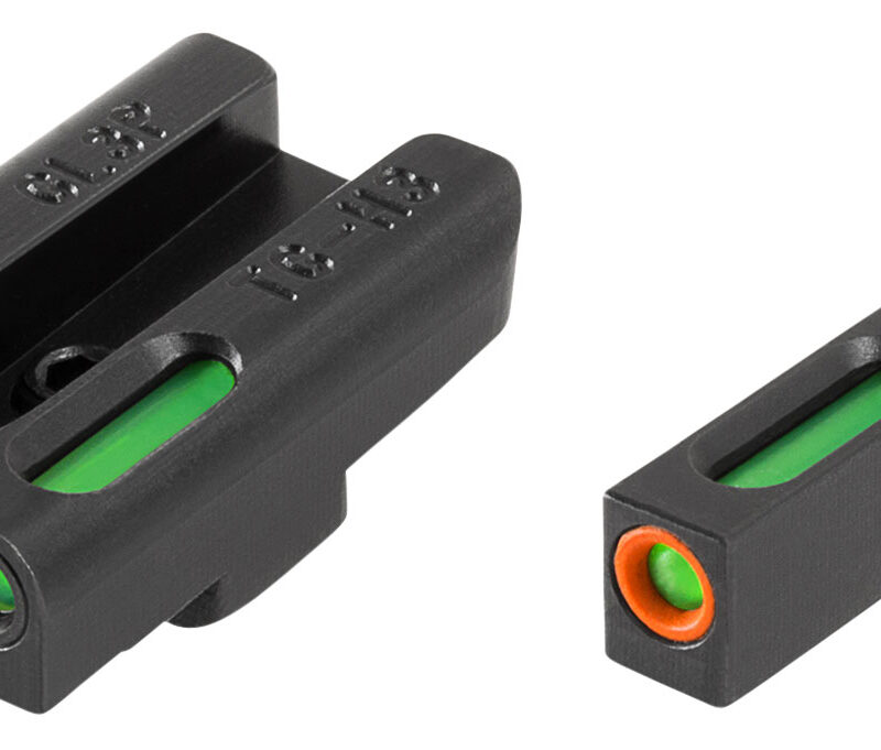 TruGlo TG13GL3PC TFX Pro  Black | Green Tritium & Fiber Optic Orange Outline Front Sight Green Tritium & Fiber Optic Rear Sight