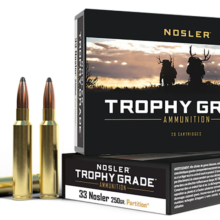 Nosler 60134 Trophy Grade  33Nosler 250gr Nosler Spitzer Partition 20 Per Box/10 Case