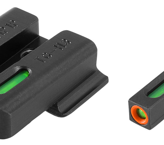 TruGlo TG13MP1PC TFX Pro  Black | Green Tritium & Fiber Optic Orange Outline Front Sight Green Tritium & Fiber Optic Rear Sight