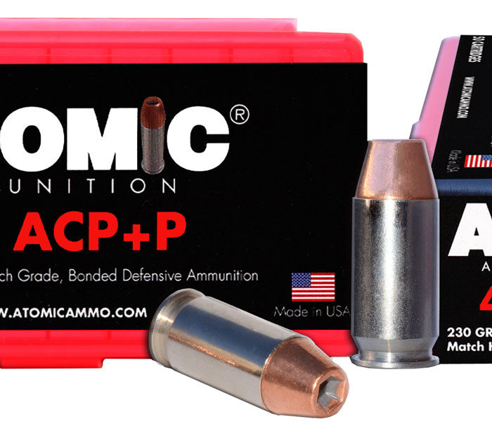 Atomic Ammunition 00433 Pistol Precision Craft 45ACP +P 230gr Bonded Match Hollow Point 50 Per Box/10 Case