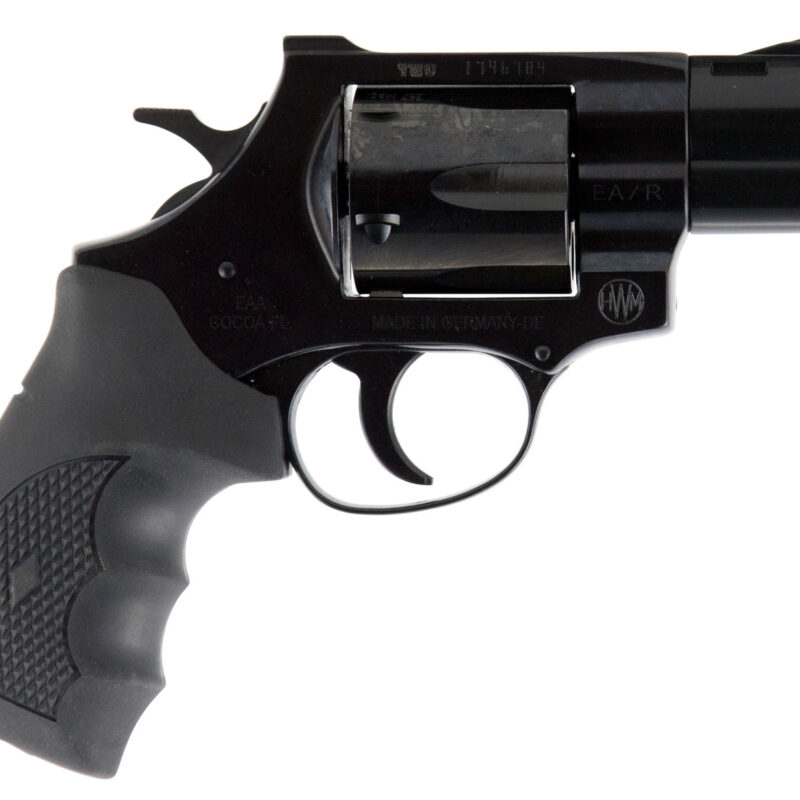 Weihrauch Guns 770130 Windicator  357 Mag 6rd 2" Blued Steel Barrel & Cylinder, Compact Steel Frame w/Exposed Hammer, Ramp Front/Fixed Rear Sights, Finger Grooved Black Rubber Grip