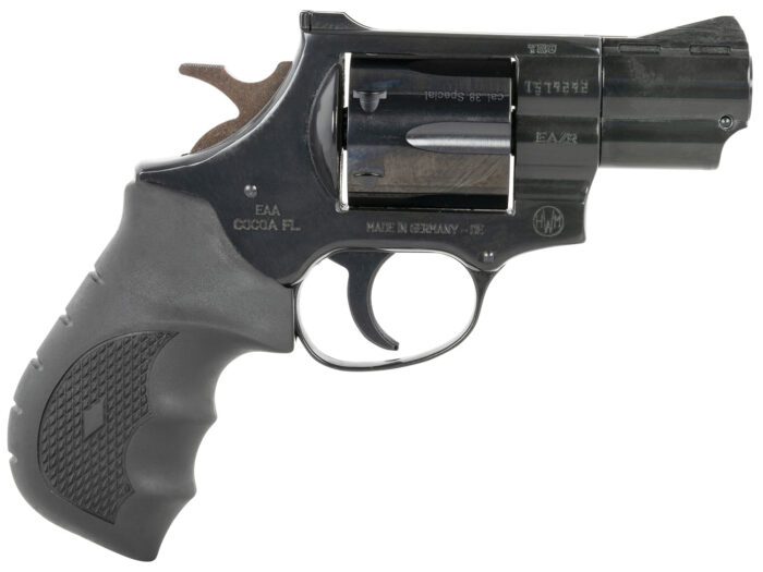 Weihrauch Guns 770125 Windicator  38 Special 6rd 2" Blued Steel Barrel & Cylinder, Compact Blued  Steel Frame w/Exposed Hammer, Ramp Front/Fixed Rear Sights, Finger Grooved Black Rubber Grip